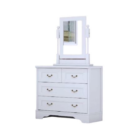 ชุดห้องนอน + ที่นอนสปริง 5 ฟุต WISDOM DESIGN FURNITURE รุ่น JASMINE สีขาว_3