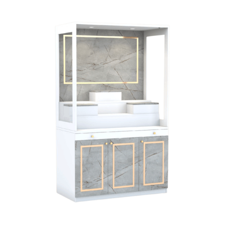 ตู้พระ WISDOM DESIGN FURNITURE รุ่น GO-02 ขนาด 120 ซม. สีขาว/ไลท์มาร์เบิ้ล_3
