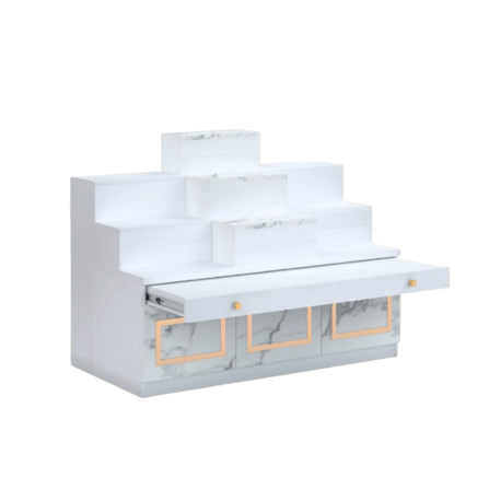 โต๊ะหมู่บูชา WISDOM DESIGN FURNITURE รุ่น GO-04 ขนาด 120 ซม. สีขาว/มาร์เบิ้ล_3