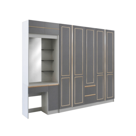 ชุดห้องนอน + ที่นอน PVC 6 ฟุต WISDOM DESIGN FURNITURE รุ่น BRAELYN 5 สียีนส์/กราไฟท์_3