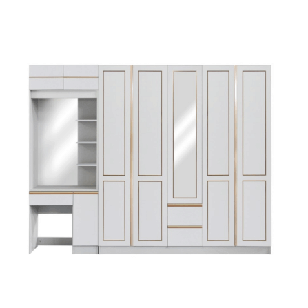ชุดห้องนอน + ที่นอน PVC 6 ฟุต WISDOM DESIGN FURNITURE รุ่น BRAELYN 5 (กระจก) สีไลท์ยีนส์/ขาว_3