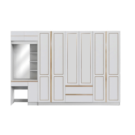 ชุดห้องนอน + ที่นอนสปริง 6 ฟุต WISDOM DESIGN FURNITURE รุ่น BRAELYN 6 สีไลท์ยีนส์/ขาว_3