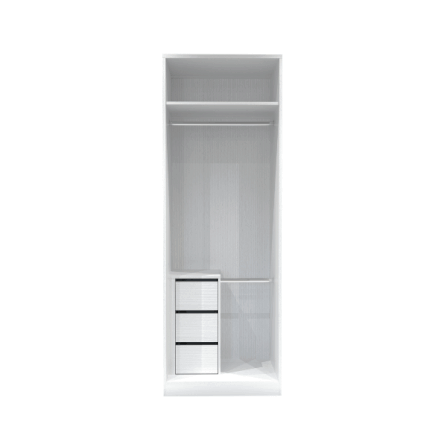 ตู้เสื้อผ้า 2 บานเปิด WISDOM DESIGN FURNITURE รุ่น GC-801B 80 ซม. สีขาว/ซอฟท์มาร์เบิ้ล_3