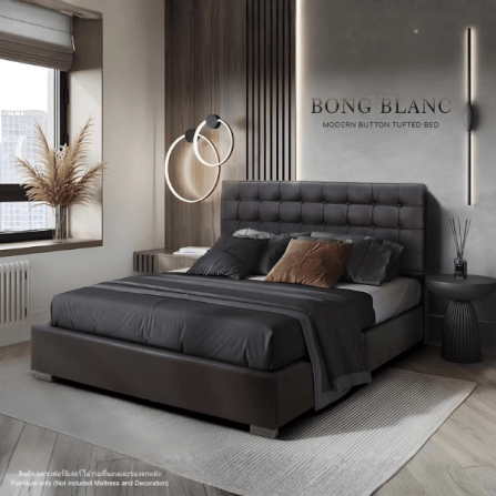ฐานรองหัวเตียง 6 ฟุต WISDOM DESIGN FURNITURE รุ่น BONG BLANC สีดำ_3