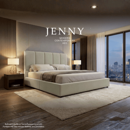 ฐานรองหัวเตียง 6 ฟุต WISDOM DESIGN FURNITURE รุ่น JENNY สีครีมขาว_3