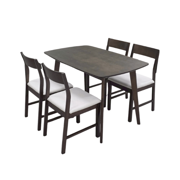 ชุดโต๊ะอาหารไม้ 4 ที่นั่ง WISDOM DESIGN FURNITURE รุ่น YOSHI 120 ซม. สีวอลนัท_3