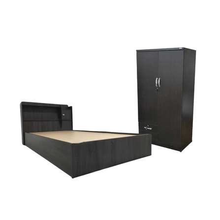 ชุดห้องนอน + ที่นอน PVC 3.5 ฟุต WISDOM DESIGN FURNITURE รุ่น 2 ชิ้น 80 ซม. สีโอ๊ค_3