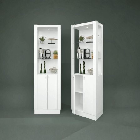 ตู้โชว์กระจก WISDOM DESIGN FURNITURE รุ่น CB-001 60 ซม. สีขาว_4