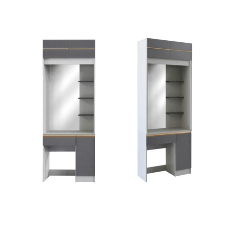 ชุดห้องนอน + ที่นอน PVC 6 ฟุต WISDOM DESIGN FURNITURE รุ่น BRAELYN 5 (กระจก) สียีนส์/กราไฟท์_5