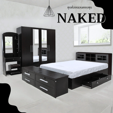 ชุดห้องนอน 5 ฟุต WISDOM DESIGN FURNITURE รุ่น NAKED1 สี โอ๊ค_7