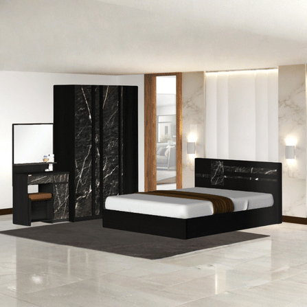 ชุดห้องนอน 5 ฟุต WISDOM DESIGN FURNITURE รุ่น GALAXY สี โอ๊ค/หิน_7