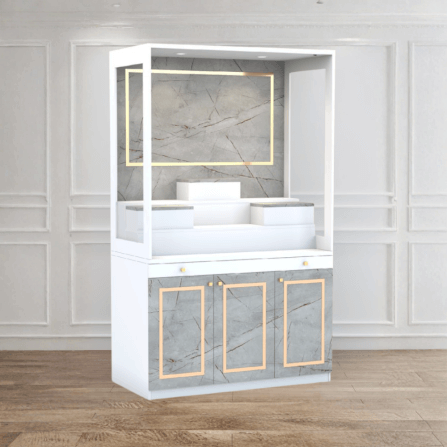 ตู้พระ WISDOM DESIGN FURNITURE รุ่น GO-02 ขนาด 120 ซม. สีขาว/ไลท์มาร์เบิ้ล_4
