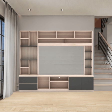 ตู้วางทีวี WISDOM DESIGN FURNITURE รุ่น HT-243A 240 ซม. สีโซลิค/กราไฟท์_3