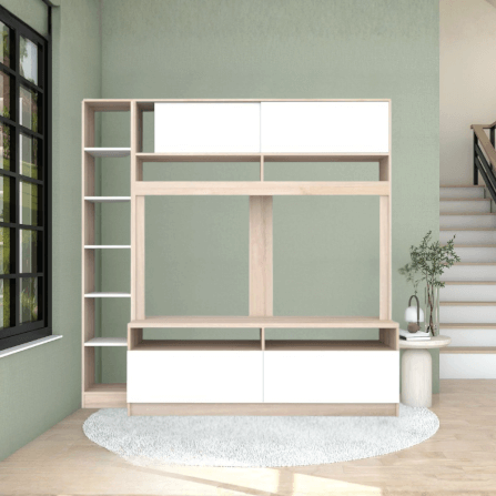 ตู้วางทีวี WISDOM DESIGN FURNITURE รุ่น HT-1501 150 ซม. สีโซลิค/ขาว_4