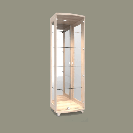 ตู้โชว์กระจก WISDOM DESIGN FURNITURE รุ่น CB-009 60 ซม. สีโซลิค_4