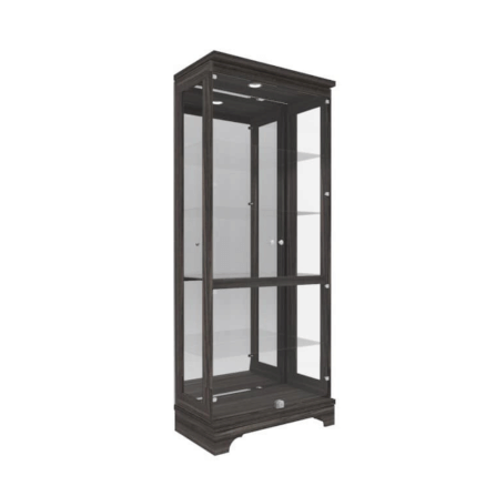 ตู้โชว์กระจก WISDOM DESIGN FURNITURE รุ่น CB-012G 80 ซม. สีไลท์เวงเก้_3
