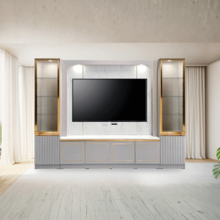 ตู้วางทีวี WISDOM DESIGN FURNITURE รุ่น ORIANNA 300 ซม. สีไลท์ยีนส์/ไวท์มาร์เบิ้ล_4