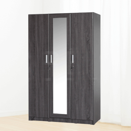 ตู้เสื้อผ้า 3 บานเปิด WISDOM DESIGN FURNITURE รุ่น WS1210 สีแอชบราวน์_4