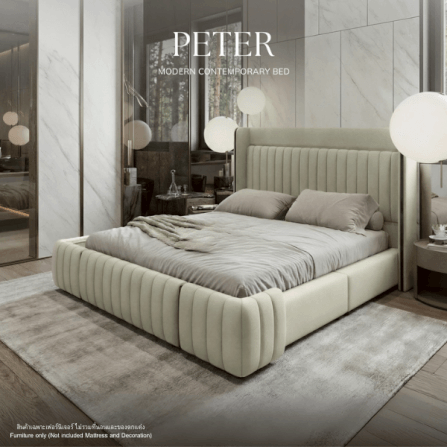 ฐานรองหัวเตียง 6 ฟุต WISDOM DESIGN FURNITURE รุ่น PETER สีครีมขาว_4