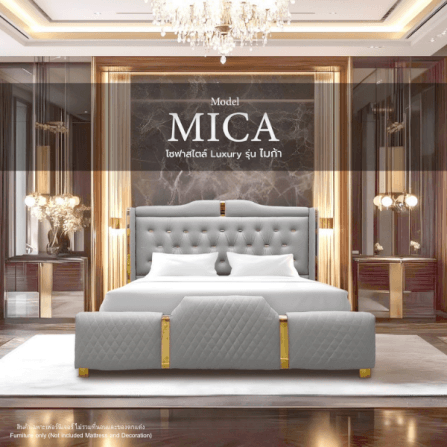 ฐานรองหัวเตียง 6 ฟุต WISDOM DESIGN FURNITURE รุ่น MICA สีเทา_4