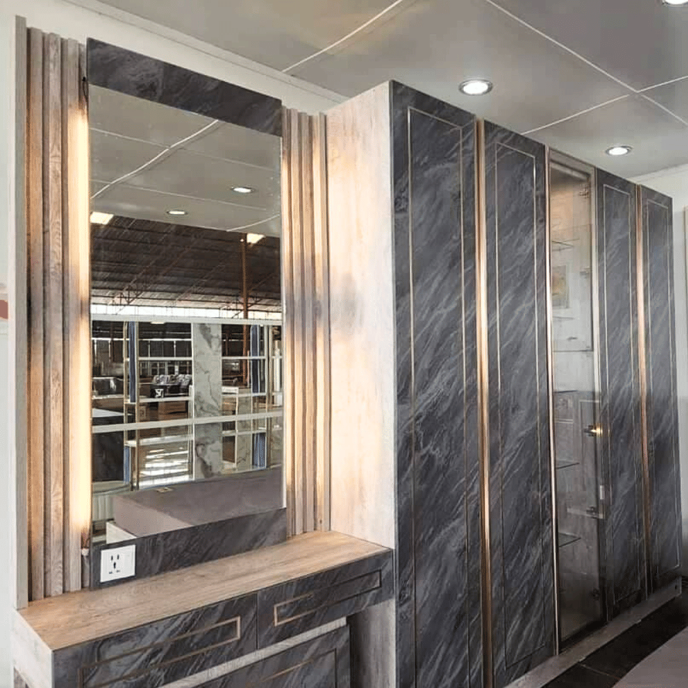ชุดห้องนอน 6 ฟุต WISDOM DESIGN FURNITURE รุ่น MASTER MARBLE GRAY สีเมเปิ้ล/เมลามีนหิน667_1