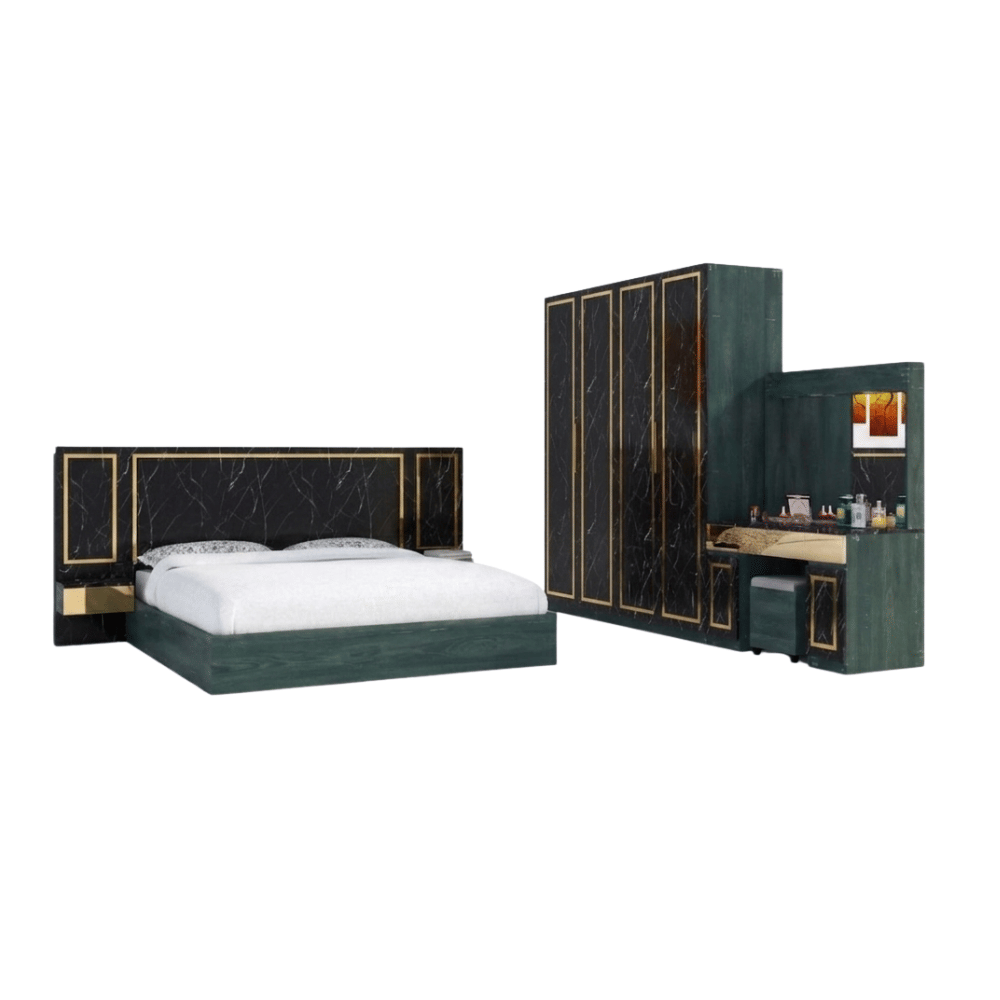 ชุดห้องนอน 5 ฟุต WISDOM DESIGN FURNITURE รุ่น MONICA สีดาร์คมาร์เบิ้ล_1
