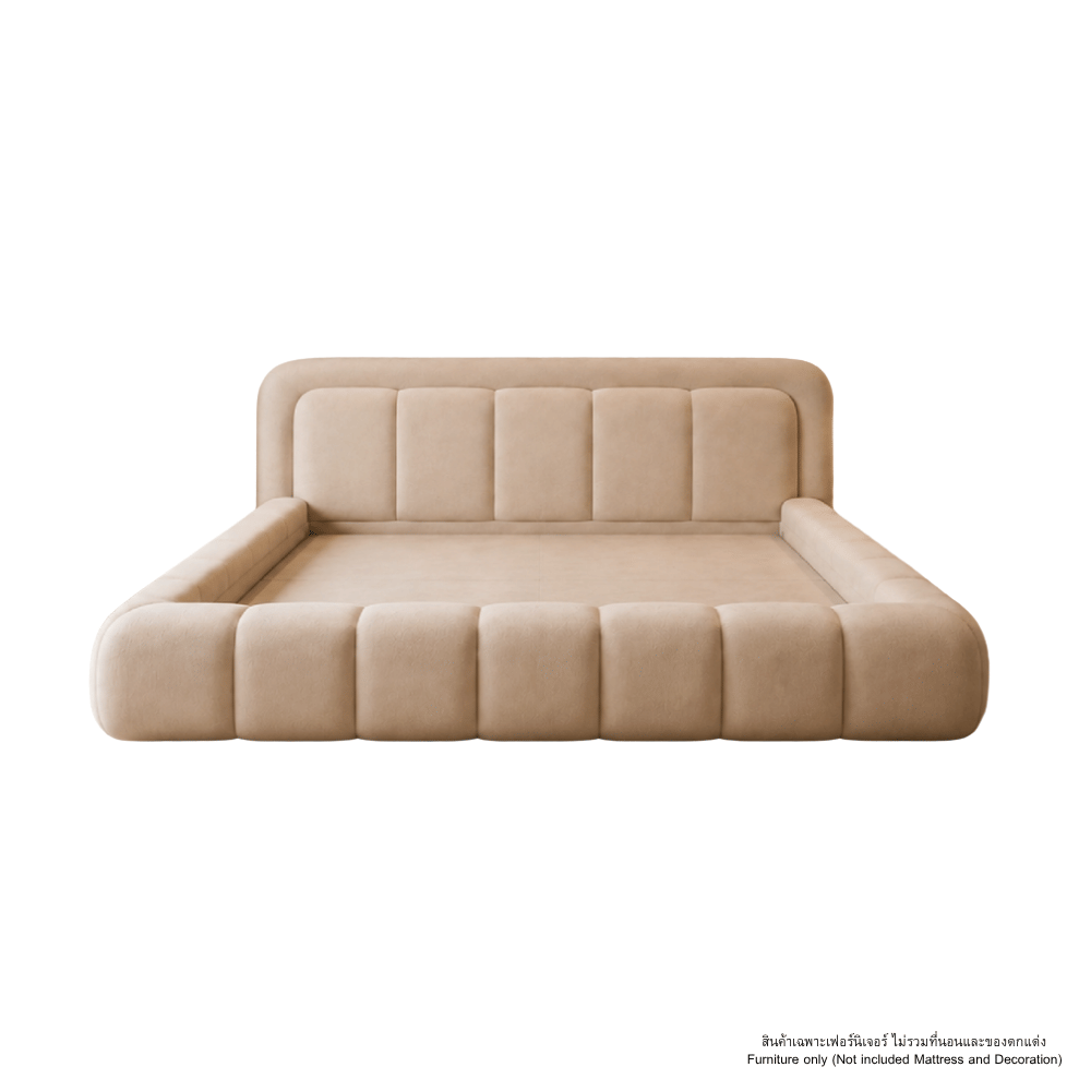 ฐานรองหัวเตียง 5 ฟุต WISDOM DESIGN FURNITURE รุ่น CHUBBY สีครีม_2