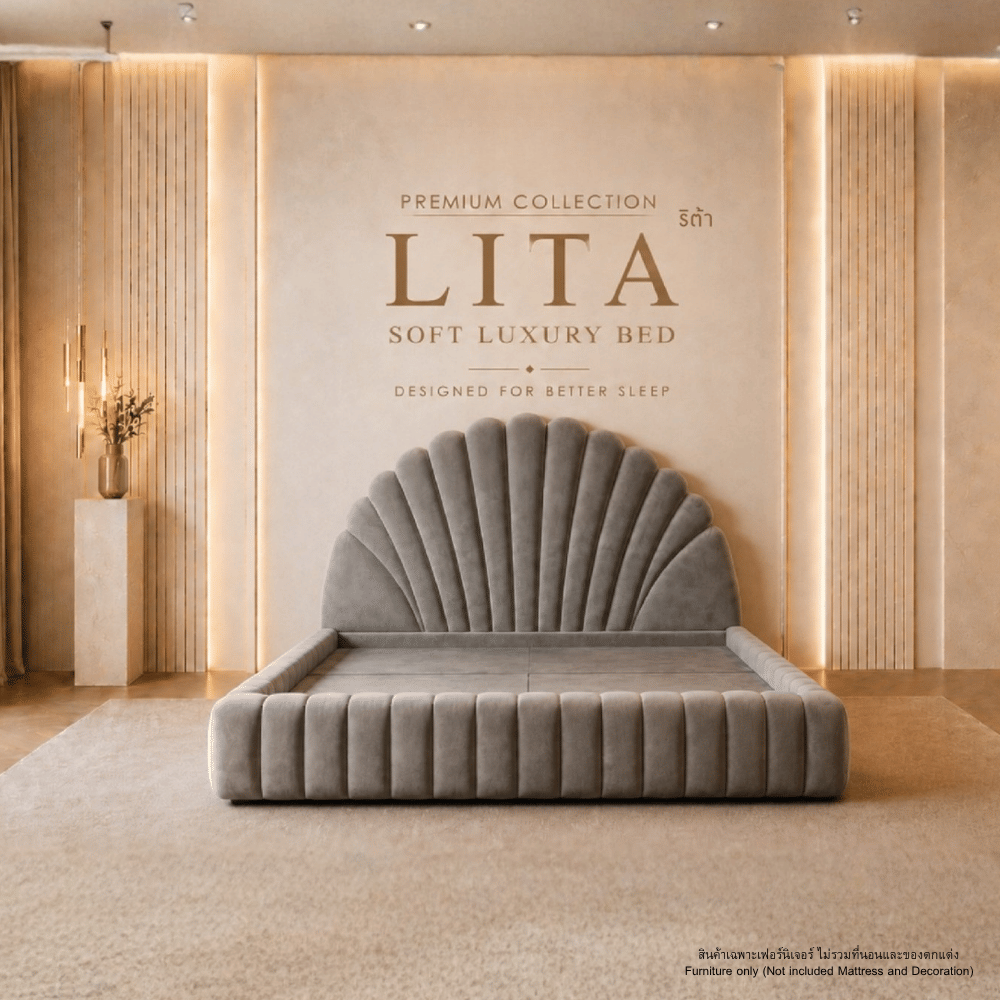 ฐานรองหัวเตียง 6 ฟุต WISDOM DESIGN FURNITURE รุ่น LITA สีเทา_3