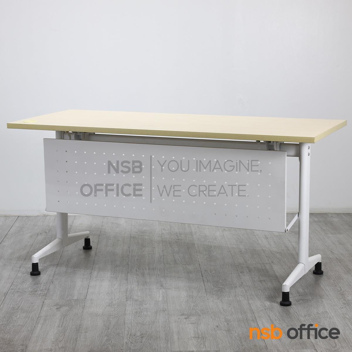 โต๊ะทำงานพับได้ NSBOFFICE รุ่น NAOMI 120 CM. สีขาว