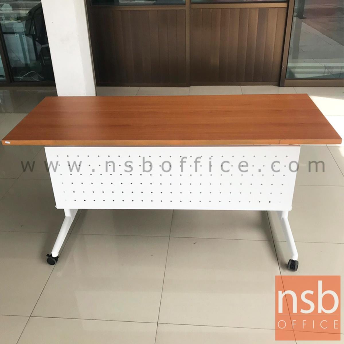 โต๊ะทำงาน NSBOFFICE รุ่น WEAVING 150 CM. พับได้ ล้อเลื่อน