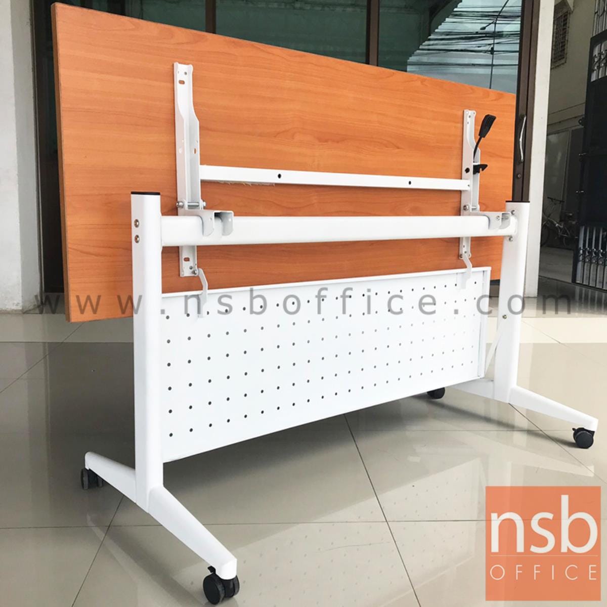 โต๊ะทำงาน NSBOFFICE รุ่น WEAVING 150 CM. พับได้ ล้อเลื่อน