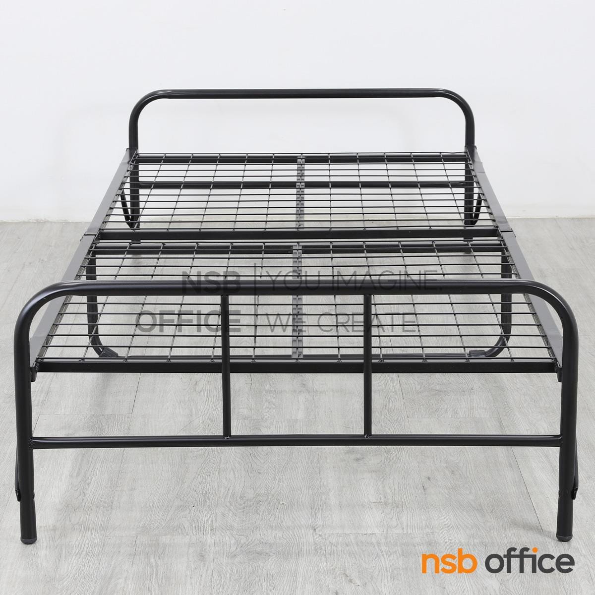 เตียงเหล็กพับได้ NSBOFFICE รุ่น SWEETDREAM สีดำ_1