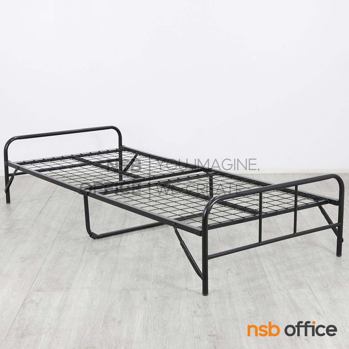 เตียงเหล็กพับได้ NSBOFFICE รุ่น SWEETDREAM สีดำ_2