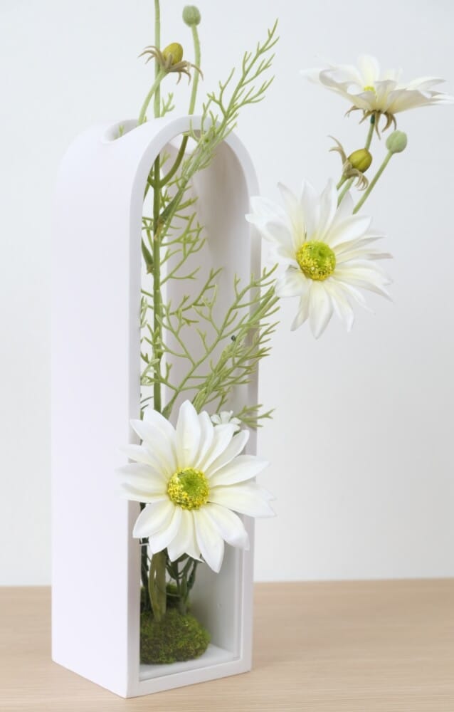 ดอกคริสแซนทิมัมประดิษฐ์ ในแจกัน JGLORYFLOWER สีขาว_3