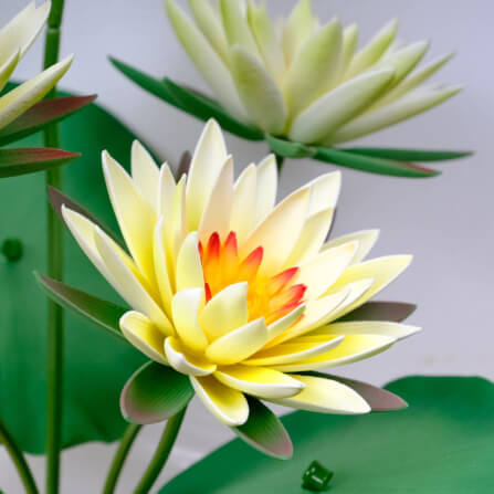 ดอกบัวสายประดิษฐ์ในแจกัน  JGLORYFLOWER  สีเหลือง_2