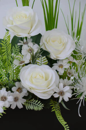 ดอกกุหลาบประดิษฐ์ในแจกัน  JGLORYFLOWER สีขาว_4