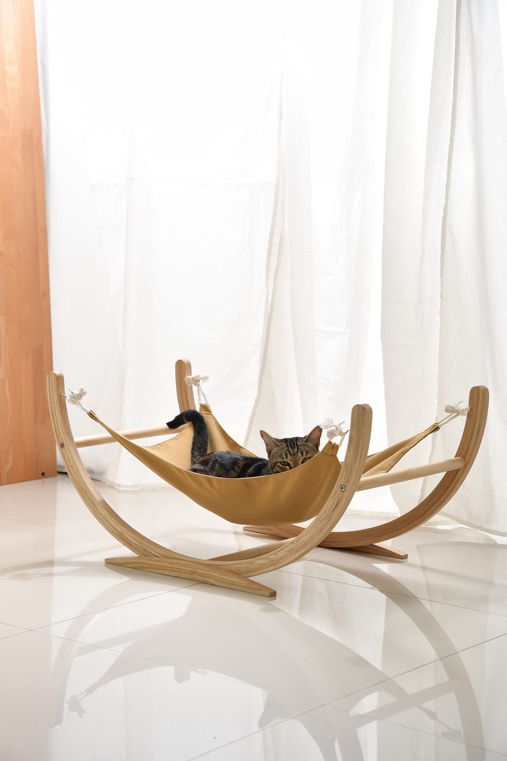 เปลนอนสัตว์เลี้ยง PRIMARY รุ่น SWING HAMMOCK 81X40X36 ซม. สีธรรมชาติ_3