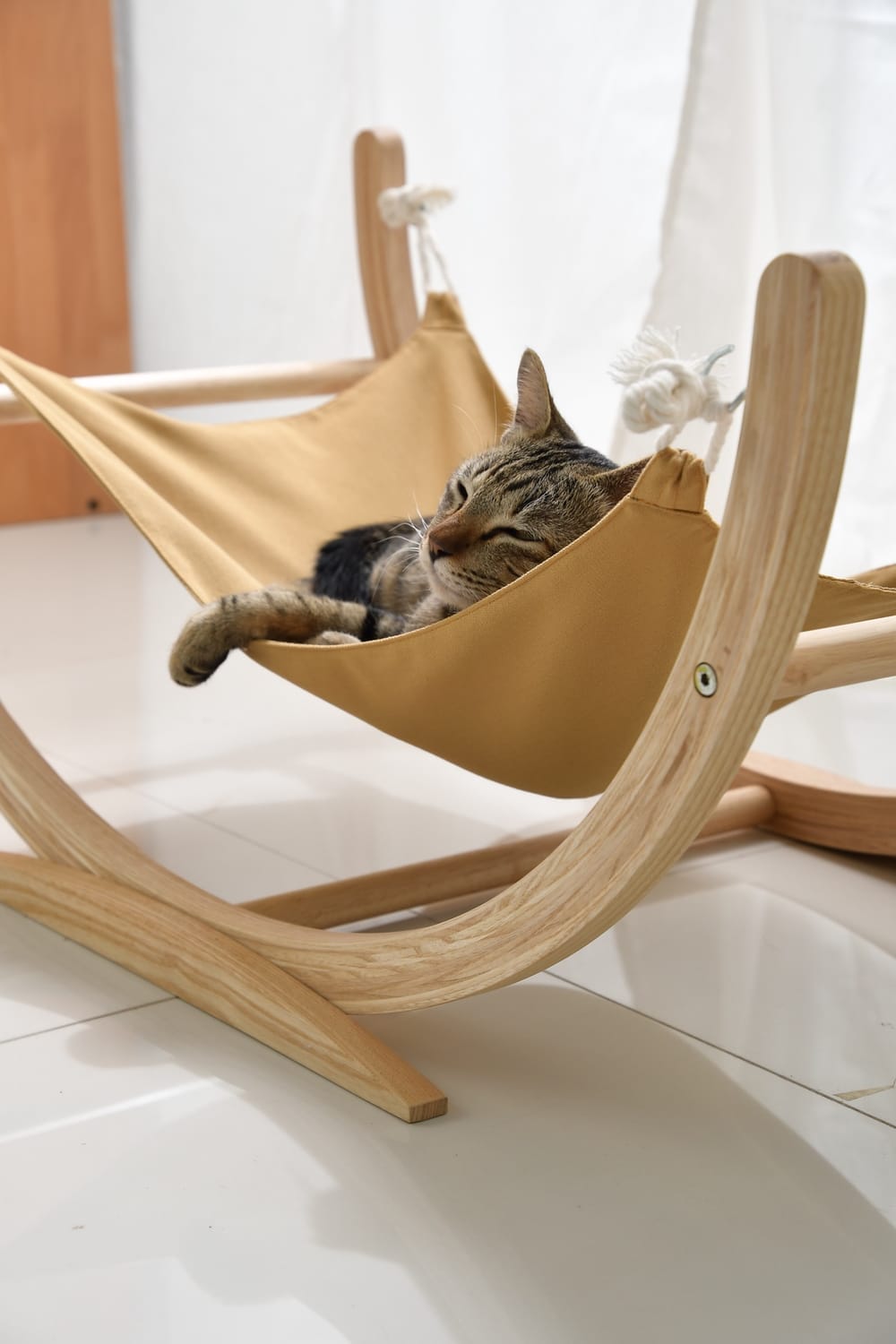 เปลนอนสัตว์เลี้ยง PRIMARY รุ่น SWING HAMMOCK 81X40X36 ซม. สีธรรมชาติ_4