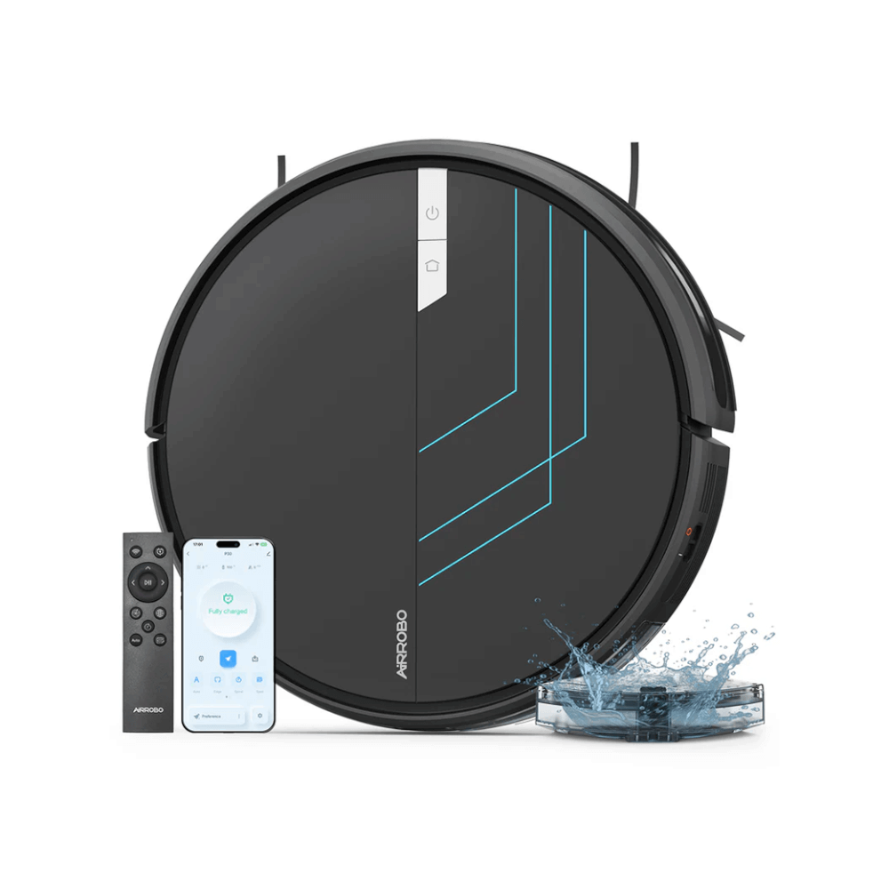 หุ่นยนต์ดูดฝุ่นถูพื้น AIRROBO P30 ดูดพร้อมถู ทำงานทั่วถึงด้วยระบบ GYRO กลับแท่นชาร์จอัตโนมัติ_1