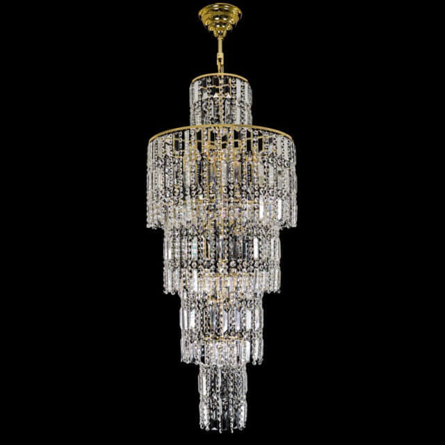 โคมไฟระย้า CRYSTAL SYMPHONY รุ่น KRIM-20120/1200L17G สีทอง