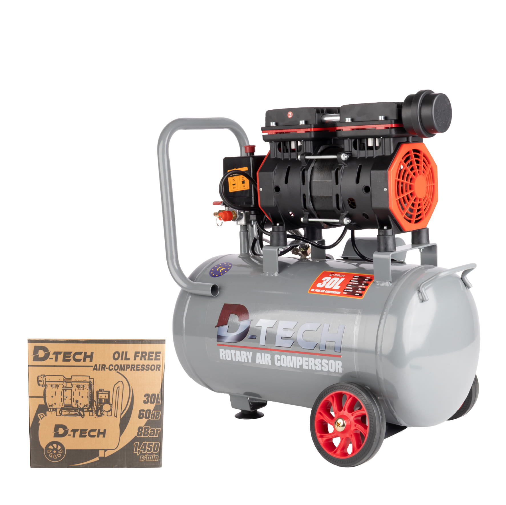 ปั๊มลมออยฟรี D-TECH 30 ลิตร 950 วัตต์_0