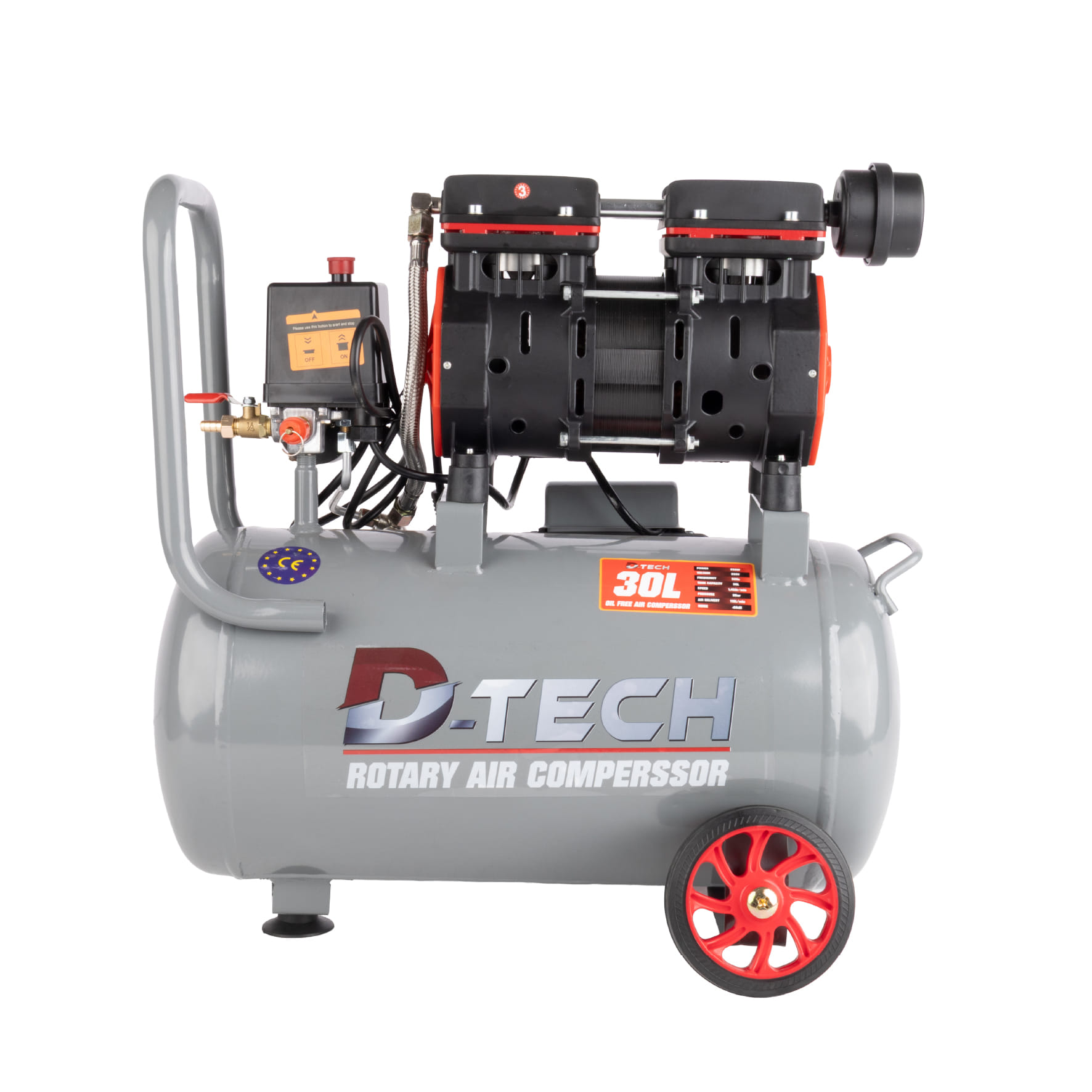 ปั๊มลมออยฟรี D-TECH 30 ลิตร 950 วัตต์_4