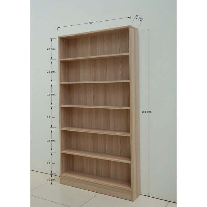 ชั้นวางของ 6 ชั้น PROSPACE FURNITURE รุ่น ANIME ขนาด 80X17X151 ซม. สีมอคค่า_10