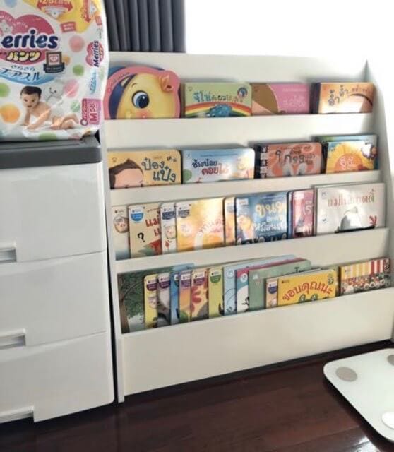 ชั้นวางหนังสือเด็ก PROSPACE FURNITURE รุ่น DORINO 90 ซม. สีขาว_7