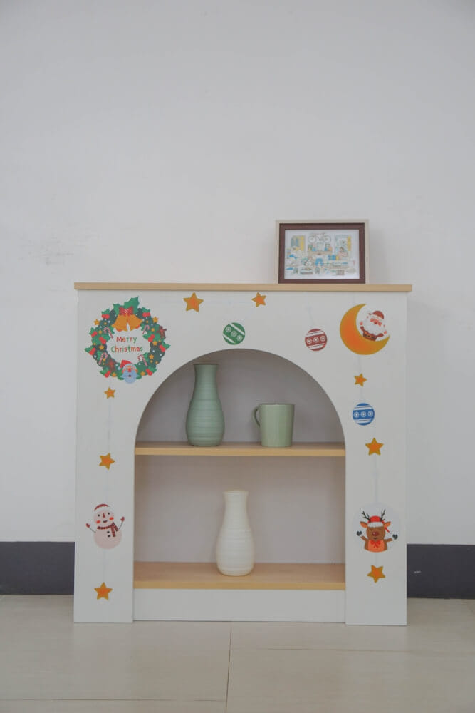 ตู้เตี้ย ดีไซน์เตาผิง PROSPACE FURNITURE รุ่น A ขนาด 80X25X80 ซม. สีขาว_8