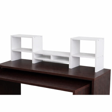 ชุดชั้นวางจอคอม PROSPACE FURNITURE รุ่น ANGASSO สีขาว เซ็ต 3 ชิ้น (ชั้นวางจอคอมและชั้นวางอเนกประสงค์)_1
