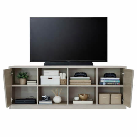 ชั้นวางทีวี PROSPACE FURNITURE มิกิ สีไวท์บีช/น้ำตาล_2