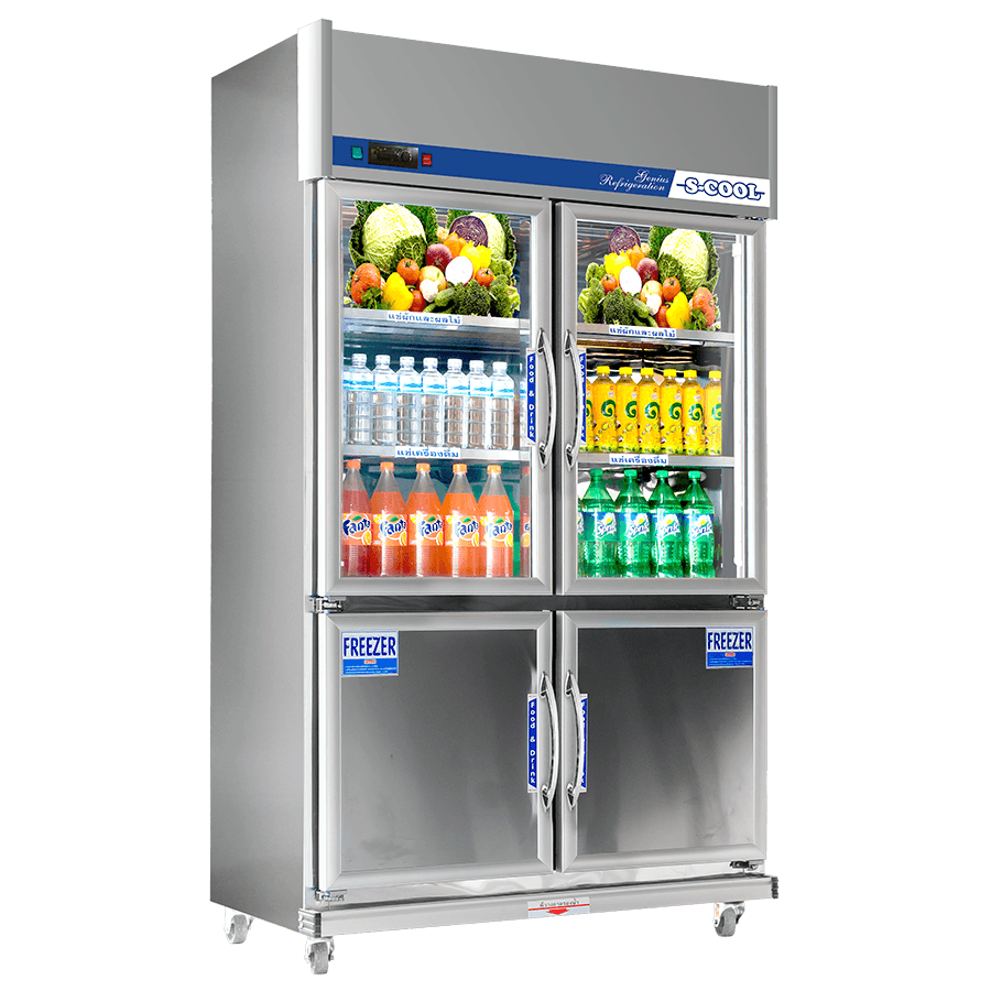 ตู้แช่เครื่องดื่มสแตนเลส 4 ประตู S-COOL STVM124 ความจุ 27.4 คิว (พรีออเดอร์ 7-10 วัน)