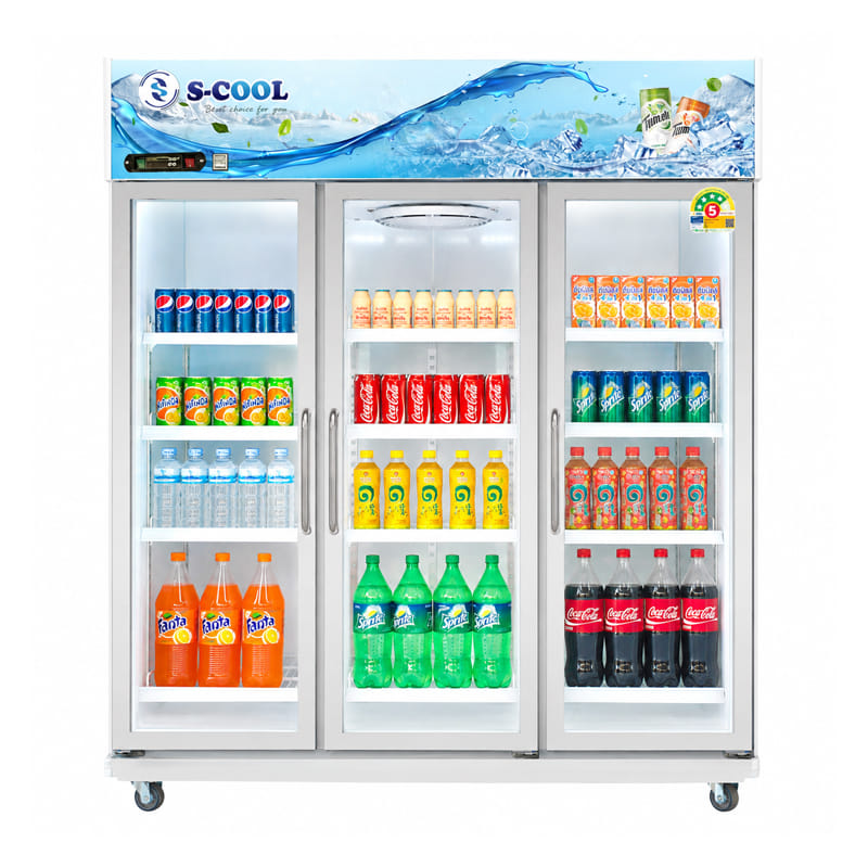 ตู้แช่เครื่องดื่ม 3 ประตู S-COOL SS-HA153-V1 33คิว สีขาว_1