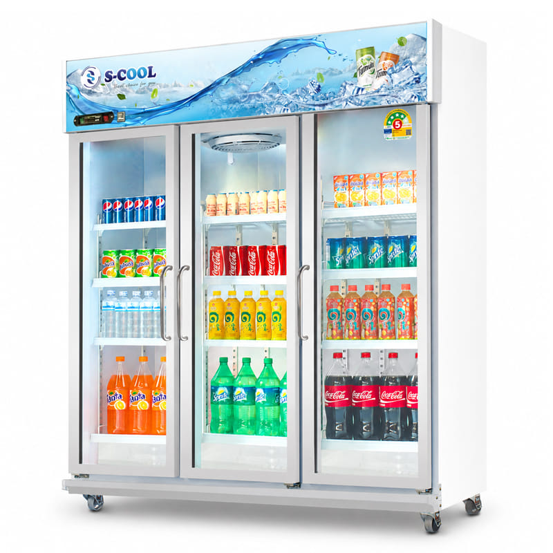 ตู้แช่เครื่องดื่ม 3 ประตู S-COOL SS-HA153-V1 33คิว สีขาว_2
